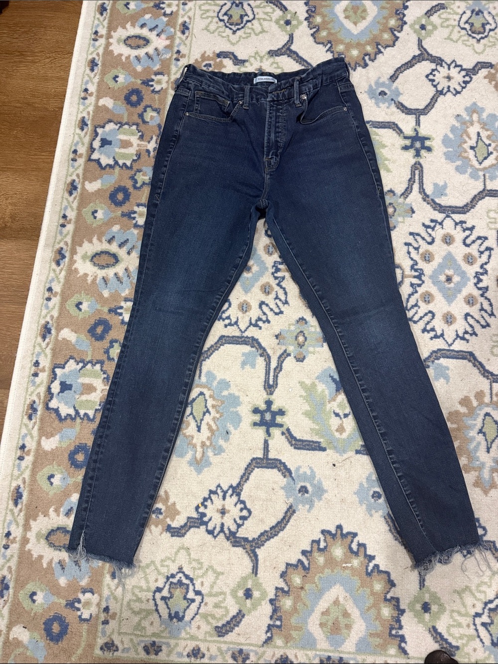 Good American Dark Blue High-Rise Skinny Jeans